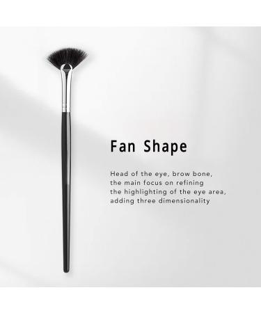 Verdant Touch Fan Makeup Brush Fan Highlighter Brush for Loose Powder and Blush Multipurpose Soft Bristles Fan Shaped Makeup Brush - Buy Online on GoSupps.com