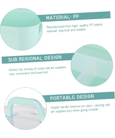 DOITOOL 1pc Storage Box Manicure Portable Toolbox Professional Nail Polish Plastic Toolbox Nail Polish Storage Holder Nail Stuff Organizer Handheld Nail Art Toolbox Large Nail Supplies 28.5x19.5cm Blue - Buy Online on GoSupps.com