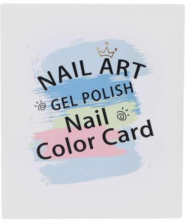 Nail Color Card Book 46 Colors Nail Art Display Book Firm Durable for Nail Salon Supplies for Women Girl for Nail Art Works Display - Buy Online on GoSupps.com