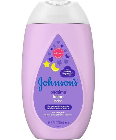 Johnson's Bedtime Baby Lotion with Coconut Oil & NaturalCalm Aromas 13.6 fl. oz - Hypoallergenic & Paraben-Free Baby Skin Care - Buy Online on GoSupps.com