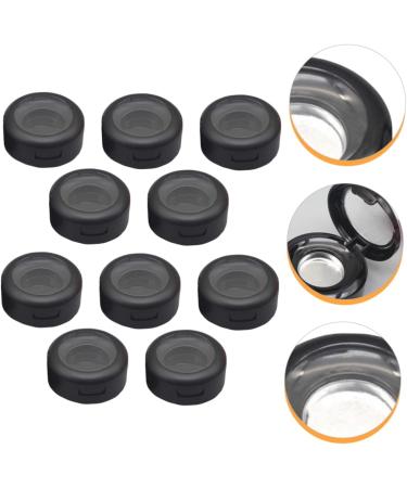 BIUDECO 10 Sets Boxes Eye Shadow Box Empty Eyeshadow Organizer Eye Shade Travel Cosmetic Sunroof Cover 3.8X3.8X1.9CM Black 1 - Buy Online on GoSupps.com