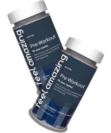 Feel Amazing Pre-Workout Gummies with Caffeine Niacin & B6 Enhanced with Amino Acids Supports Energy & Reduces Fatigue 36 Count (9+ Workout Supply) (1) - Buy Online on GoSupps.com
