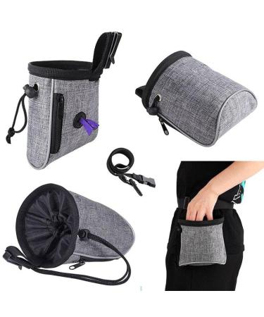 JIAWEIIY Reflective Puppy Snack Reward Waist Bag Portable Dog Training Treat Bag Pet Feed Pocket Walking Snack Pouch Detachable Supplies