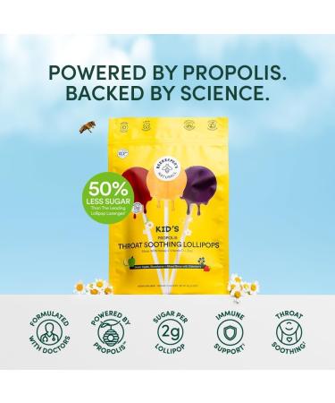 Kids Throat Soothing Lollipops - Beekeeper s Naturals | Doctor Formulated Immune Support Vitamin D & Honey Low Sugar | 15 ct Variety Pack - Buy Online on GoSupps.com