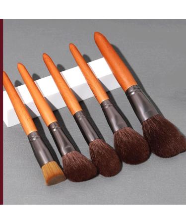 15-Piece Beech Yellow Rod Eye Shadow & Powder Blusher Set | Premium Wool Hair Brushes for Perfect Makeup - Buy Online on GoSupps.com