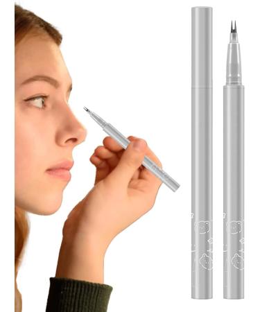 Black Eyeliner - Double Tip Black Liquid Eyeliner Stamp - Natural Lower Eyelashes Liquid Black Liquid Eye Liner for Adults Girls Gray Brown - Buy Online on GoSupps.com