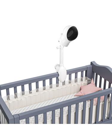 HOLACA Baby Monitor with Camera Holder for eufy Security SpaceView Baby Monitor with 5 Inch LCD Display Spaceview Pro and Spaceview S Baby Monitor Clip Crib Holder clip crib mount White