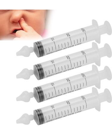 Portable Baby Nasal Aspirator Kit | Infant Nose Cleaner with 4pcs 30ml Syringe | Reusable Silicone Suction Tip | Transparent Box | Professional Nasal Irrigator for Kids - Buy Online on GoSupps.com