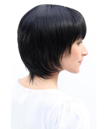 WIG ME UP 1003-1 Short Black Straight Frayed Bob Wig | Best International Shipping - Buy Online on GoSupps.com