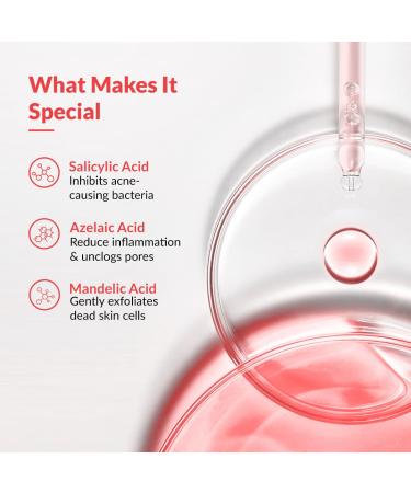 Fixderma 2% Salicylic Acid Serum for Anti Acne & Spot Treatment with 5% Azelaic Acid & 4% Mandelic Acid | Anti Acne Face Serum for Men & Women | For Oily Skin - 30g - Buy Online on GoSupps.com