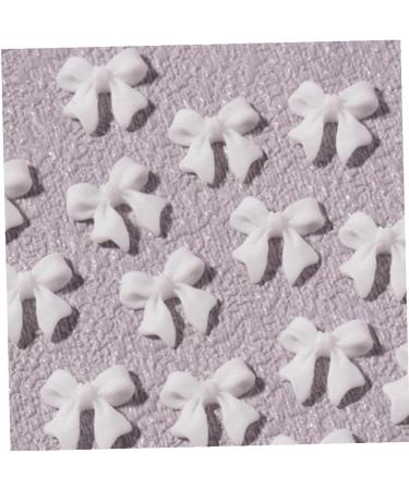 50pcs 3D Bowknot Nail Charms for Nail Art - White Resin Decorations | DIY Manicure Accessories - Buy Online on GoSupps.com