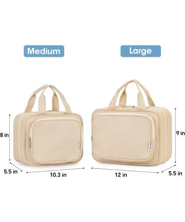 Narwey Hanging Travel Toiletry Bag for Women - Brown (Large) | Cosmetics Makeup Organizer for Travel Size Accessories - Buy Online on GoSupps.com