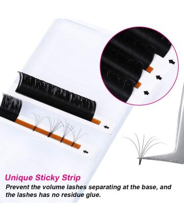 D Curl 0.05 Easy Fan Lashes 15-20mm Mixed Length Russian Eyelashes - Natural Look Self Fanning Eye Lashes Extensions - Buy Online on GoSupps.com