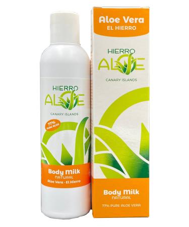 HIERROALOE Aloe Vera Gel. Skin care. Body Lotion Body Milk ((77% Jugo puro Aloe Vera) con aceite de Coco Salvia y Melisa. Pure organic aloe vera gel. (8.4 Oz)