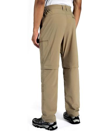 Wespornow Men's Convertible Hiking Pants - Quick Dry Lightweight Cargo Pants for Outdoor Fishing Safari - Khaki X-Large - Buy Online on GoSupps.com
