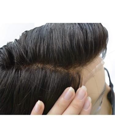 Hairnotion Mens Toupee Real Human Hair System French Lace with 2" PU Base Natural Toupees Hairpiece for Men (210#) - Buy Online on GoSupps.com