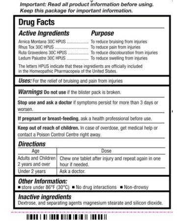 Buy Miers Laboratories Arnica Extra Homeopathic Tablets for Muscle Pain Relief & Bruises - International Shipping Available - Buy Online on GoSupps.com