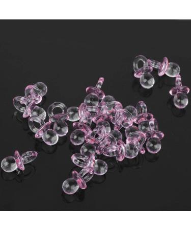 50 Pack Mini Pink Acrylic Pacifiers | Baby Shower Decorations | International Shipping Available - Buy Online on GoSupps.com