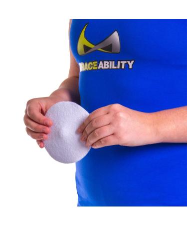BraceAbility Hernia Belt Replacement Pad | Silicone Pad with Soft Fabric Cover Attaches to Elastic Binders and Belts to Prevent Hernia from Popping Out