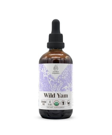 Wild Yam USDA Organic Alcohol-Free Extract | Dietary Supplement High-Potency Tincture | Natural Certified Organic Wild Yam (Dioscorea Villosa) Dried Root (4 oz) 4 Fl Oz (Pack of 1)