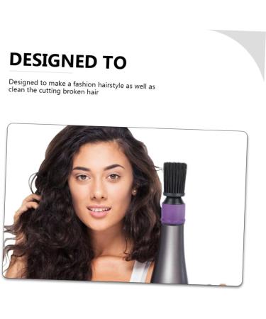 FRCOLOR Cleaning Brush Hair Salon Brush Barber Hair Dryer Brush Cleaning Duster Bow Knot Alloy Hairbrush Hairdressing Brush Accessory Broken Hair Abs Shaving Brush Purple - Buy Online on GoSupps.com