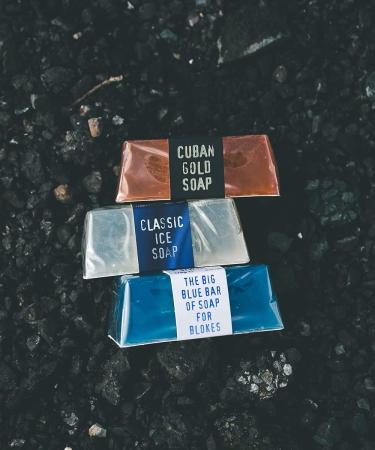 The Bluebeards Revenge Big Blue Men's Moisturising Soap Bar 175g - Gentle on Sensitive Skin - Buy Online on GoSupps.com