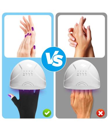 Ouligay UV Gloves for Gel Nails - Heat Protection Nail Tech Gloves, Black - Ideal for Home and Outdoor Use - Buy Online on GoSupps.com