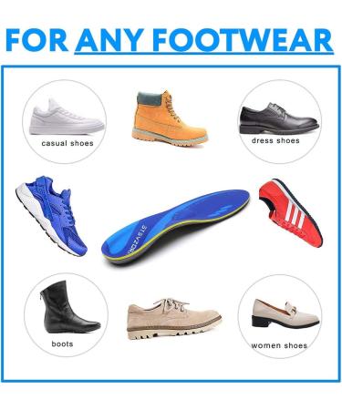 Orthotic Shoe Insoles with Arch Support for Metatarsal and Heel Pain Relief, Unisex - Size UK-4 (9.05 inches) Navy Blue - Buy Online on GoSupps.com
