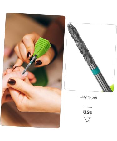 HONMEET Nail Polisher Nail Drill Bits Nail Art Tools Manicure Art Drill Bits Manicure Supplies Drill Bits for Nails Drill Bit for Acrylic Nails Nail Art Polishing Tools Tungsten Steel 7.00X1.30X1.30CM Green - Buy Online on GoSupps.com