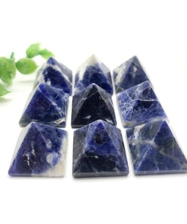 Crystal Rough Natural Crystals and Stones 20-30mm Natural Blue Sodalite Quartz Crystal Pyramid Reiki Tower Home Ornaments Decoration Stones for Decoration ERTEYIN - Buy Online on GoSupps.com