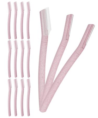 Dermaplane Razor for Women Face, 15 Pcs Microblade Eyebrow Razors, Multipurpose Dermaplaning Tool for Face, Peach Fuzz Removal, Face shavers for Women and Men (Pink) 15*long Pink
