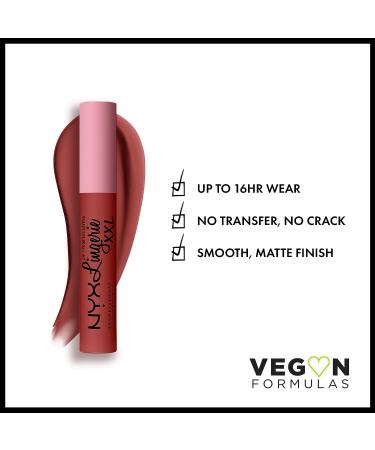 NYX Lip Lingerie XXL Matte Liquid Lipstick in Warm Up - Red Rose | 0.13 Fl Oz - Buy Online on GoSupps.com