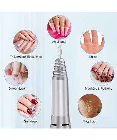 Buy Weiyi Electric Nail Miller Set - Professional Nail Care Device | Low Vibration 20 000 RPM 6 Drills & 106 Grinding Sleeves - International Shipping Available - Buy Online on GoSupps.com