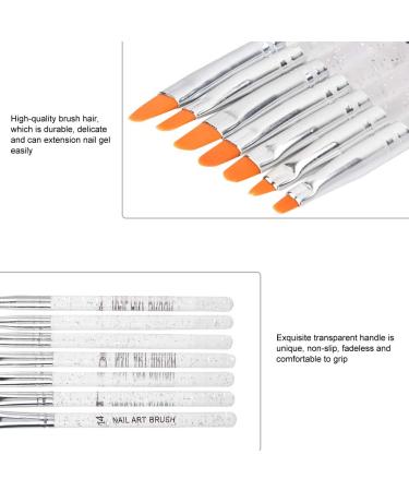 Nail Art UV Gel Extension Pen Set - 7pcs Professional Manicure Tool for Stunning Nail Designs | International Shipping - Buy Online on GoSupps.com
