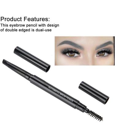 Eyebrow Pencils & Makeup with Brush Triangular Double Head Retractable Waterproof Long Lasting Eyebrow Pen(Dark Brown) - Buy Online on GoSupps.com