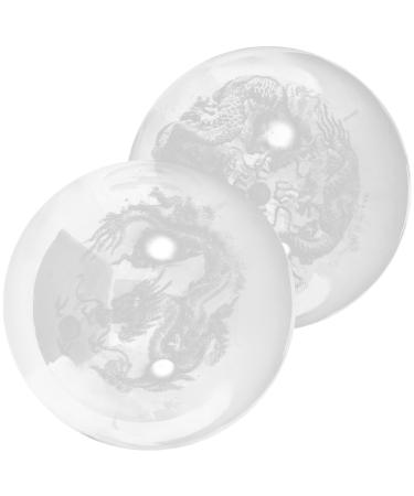 Minkissy 2st Healthy massage ball Hand training balls Handfitness balls Home Decor Housing device Portable massage balls Hand massager Household crystal ball Glass ball massage bay