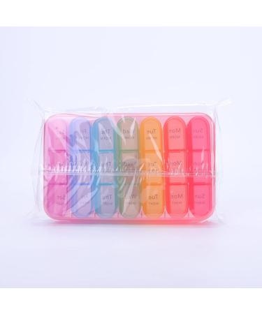 Zoolion Weekly Pill Box 7 Day, 3 Times a Day with Large Compartments - Pink - Buy Online on GoSupps.com