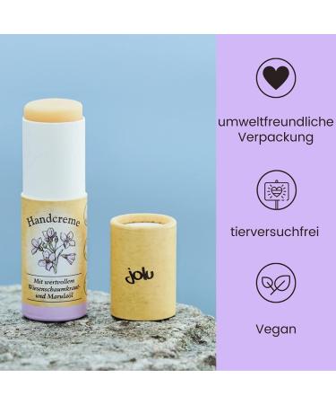 Jolu Natural Cosmetics Solid Hand Cream - Vegan Paraben-Free 30ml for Very Dry Hands - Buy Online on GoSupps.com