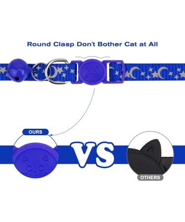 Buy Tagme Cat Neck Band 2-Pack - Reflective Safety Collar with Name & Address Shield for Cats & Puppies - Adjustable 18-28 cm - Navy Blue - Buy Online on GoSupps.com