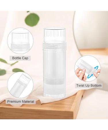 12 Pcs 60ml/2oz Empty Deodorant Containers Twist Up Plastic Deodorant Holder Tube for Lipstick Crayon Chapstick Sunscreen Bar - Translucent - Buy Online on GoSupps.com