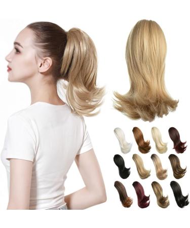 Hair Extensions 12inches Women Medium Long Hair Slightly Warped Ponytail Claw Clip Style Ponytail Hair Extension Wig Curly Hair Bun Hair Pieces For Women (Color : Light Golden Brown Size : 12 inch 12 inch Light Golden Brown - Buy Online on GoSupps.com