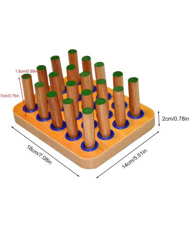Pegboard For Finger Dexterity - 20x14.5x4.3cm Pegboard Wood Finger Training Board | Hand Exercise Test For Fine Motor Skills Forearm Wrist - Buy Online on GoSupps.com