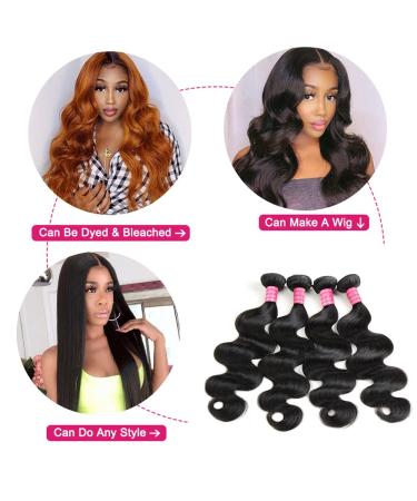 10A Brazilian Body Wave Hair Bundles - 18 20 22 24 Inch Virgin Remy Human Hair Weaves - Buy Online on GoSupps.com