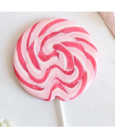 Giant Swirly Lollipop - Cherry Bakewell Flavour 85g Individually Wrapped Ideal for Parties and Stocking Fillers Pink Lollipop - Buy Online on GoSupps.com
