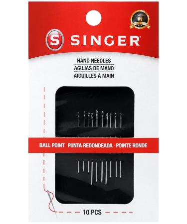 SINGER 01425 Ball Point Assorted Hand Needles - Darners Embroidery & Sharps 10-Count