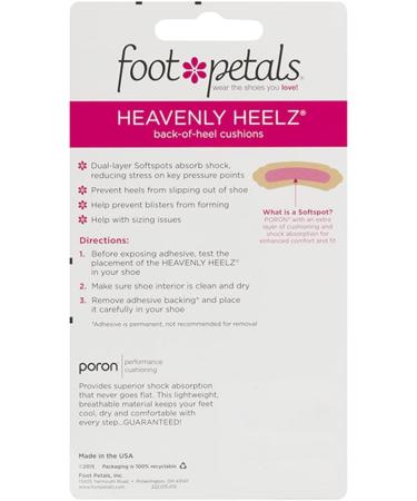 Buy Foot Petals Heavenly Heel Poron Cushion - Softspots Dual-Density Handles | Comfort & Support for Shoes - Buttercup Standard Size - Buy Online on GoSupps.com