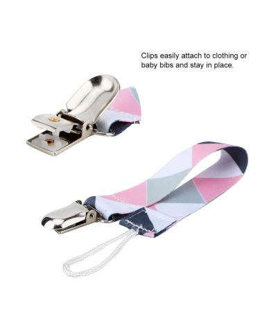 4 Pieces Baby Pacifier Clip Chain | Printed Cotton Holder for Toddlers | Secure & Stylish Pacifier Strap - Buy Online on GoSupps.com