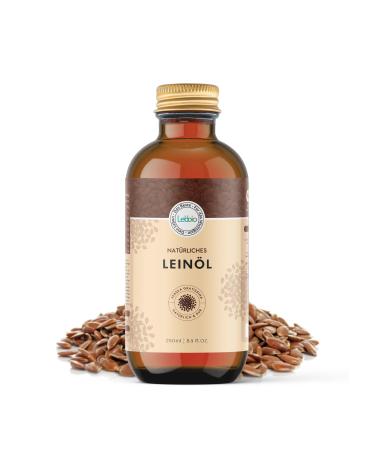 Lebbio - linseed oil 250ml - 100% natural & pure - linseed oil - native - rich in unsaturated omega 3 fatty acids antioxidants and calcium - flaxseed oil - from linseed
