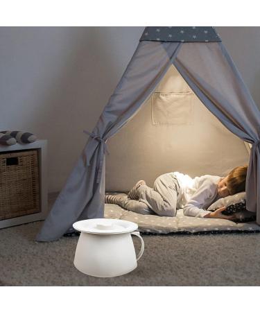 Cabilock Chamber Pot Bedpan with Lid - Portable Urinal Spittoon for Kids, Elderly Men and Women - Beige - Buy Online on GoSupps.com