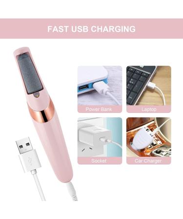 Electric Foot File Electric Foot Callus Remover USB Rechargeable Waterproof Hard Skin Remover Foot with 2 Rollers 2 Speed LED Light Professional Pedicure Tool for feet Cracked Heels - Buy Online on GoSupps.com